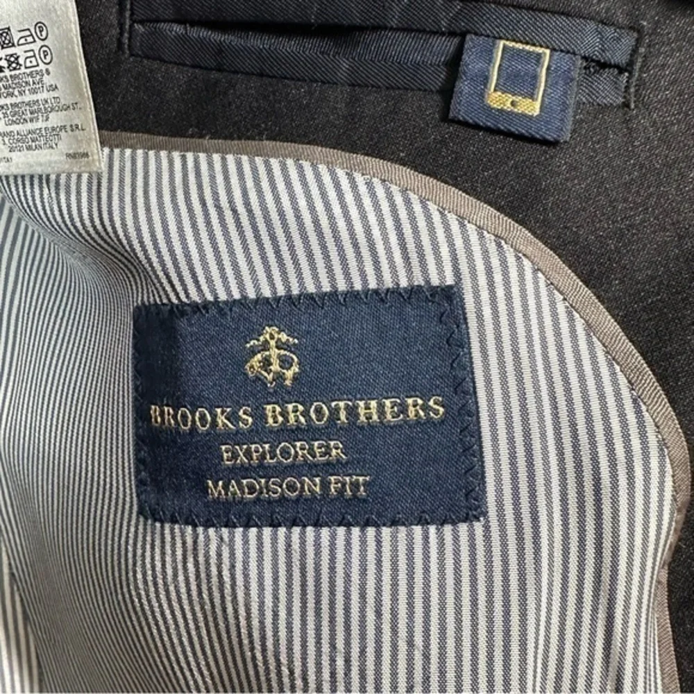 Brooks Brothers Gray Wool Blend Explorer Regent Fit Madison Fit Blazer‎ Mens 41R